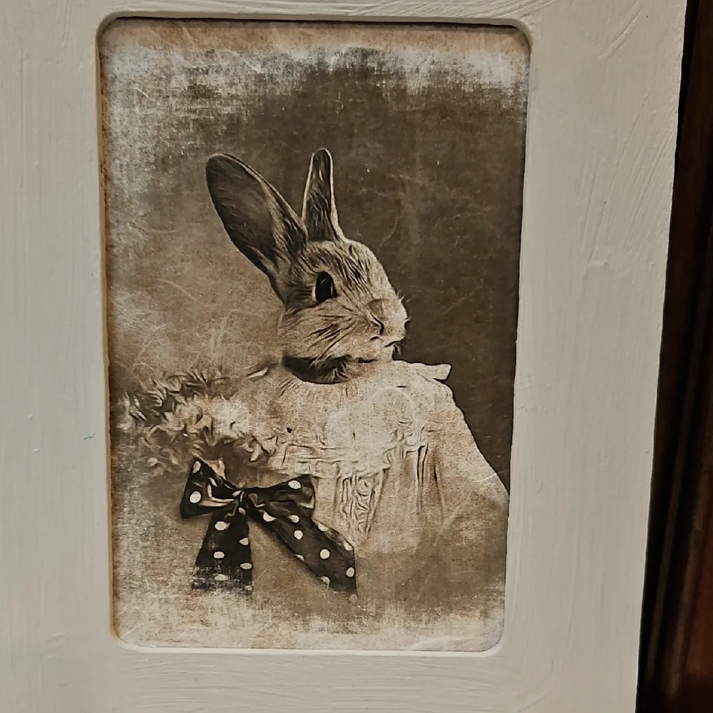 Rustic Gray Rabbit Portrait Frames